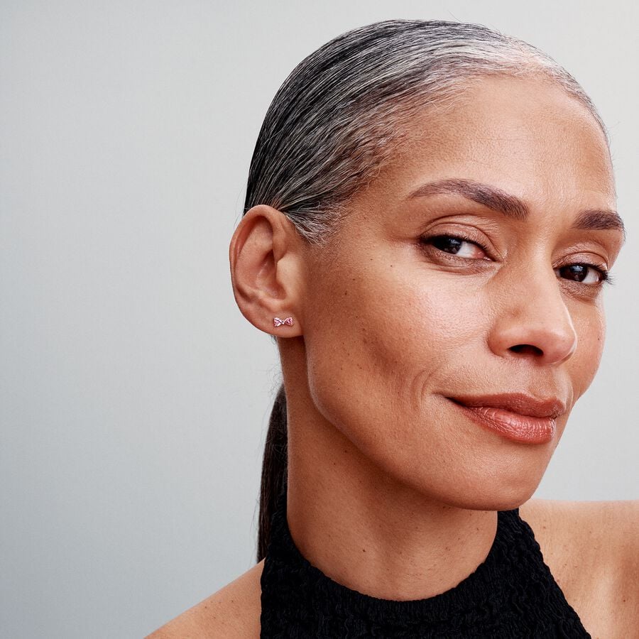 Pandora Oorknoppen Zilver met Roze Strik en Zirkonia - 293505C01 - PansiteNederland.nl