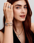 Pandora Sterling Zilveren Slangenarmband met Noordster Sluiting en Transparante Zirkonia - 593584C01 - PansiteNederland.nl