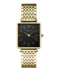 Rosefield horloge QBSG-Q017 The Boxy Black Steel Gold - PansiteNederland.nl
