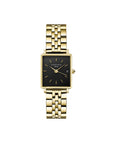 Rosefield horloge QMBG-Q025 The Boxy XS Black Steel Gold - PansiteNederland.nl