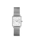 Rosefield horloge QMWMS-Q038 The Boxy XS White Sunray Mesh Silver - PansiteNederland.nl
