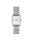Rosefield horloge QMWSS-Q020 The Boxy XS White Sunray Steel Silver - PansiteNederland.nl