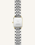 Rosefield horloge QMWSSG-Q023 The Boxy XS White Sunray Steel Silver Gold Duo - PansiteNederland.nl