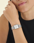 Rosefield horloge QMWSS-Q020 The Boxy XS White Sunray Steel Silver - PansiteNederland.nl
