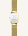 Rosefield horloge QWSG-Q03 The Boxy White Sunray Mesh Gold - PansiteNederland.nl