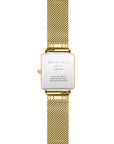 Rosefield horloge QWSG-Q03 The Boxy White Sunray Mesh Gold - PansiteNederland.nl