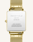 Rosefield horloge QWSG-Q03 The Boxy White Sunray Mesh Gold - PansiteNederland.nl