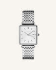 Rosefield horloge QWSS-Q08 The Boxy White Sunray Steel Silver - PansiteNederland.nl