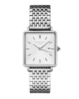 Rosefield horloge QWSS-Q08 The Boxy White Sunray Steel Silver - PansiteNederland.nl
