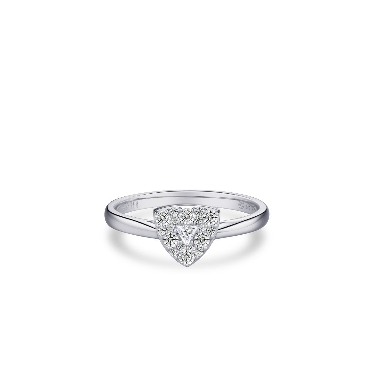Gisser Ring Zilver Gerhodineerd Zirkonia Wit – R085 – foto 2