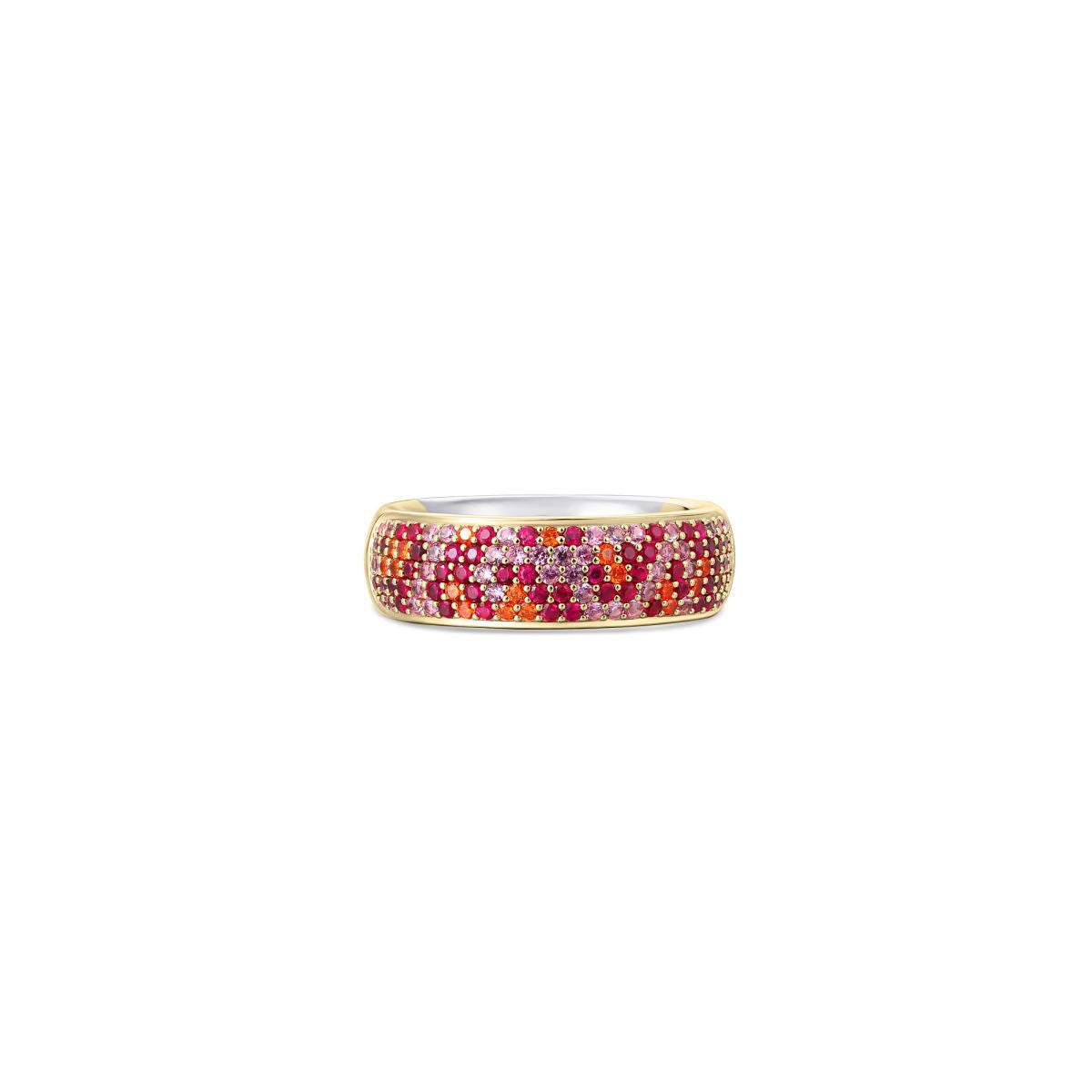 Gisser Ring Zilver Geel Verguld Zirkonia Roze – R364YOF – foto 2