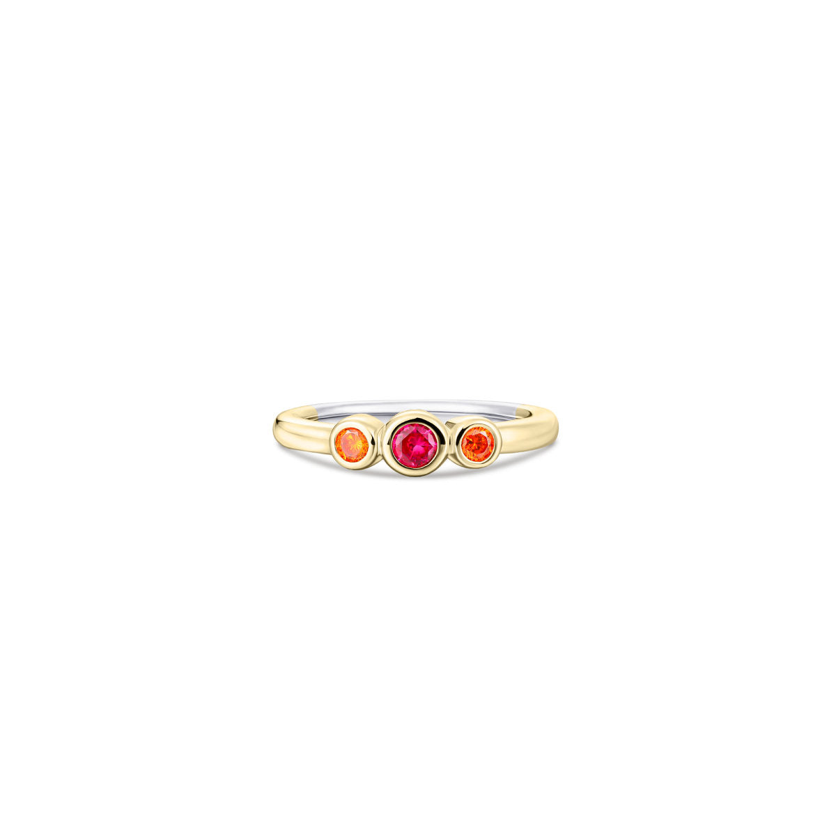 Gisser Ring Zilver Geel Verguld Zirkonia Roze – R378YOF – foto 2