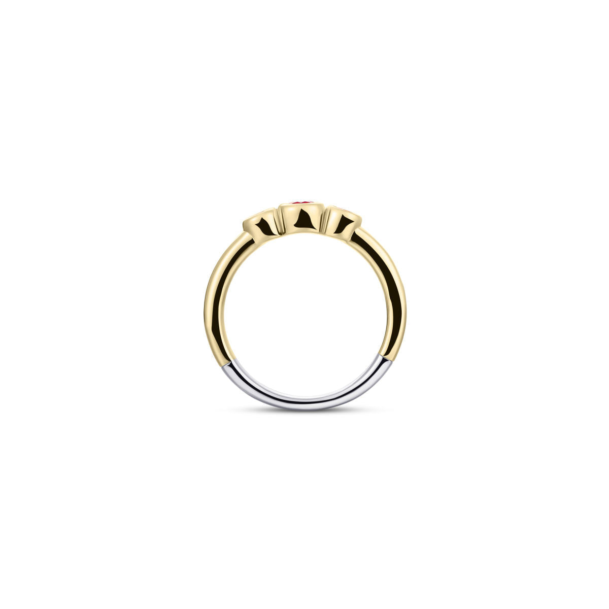 Gisser Ring Zilver Geel Verguld Zirkonia Roze – R378YOF – foto 4