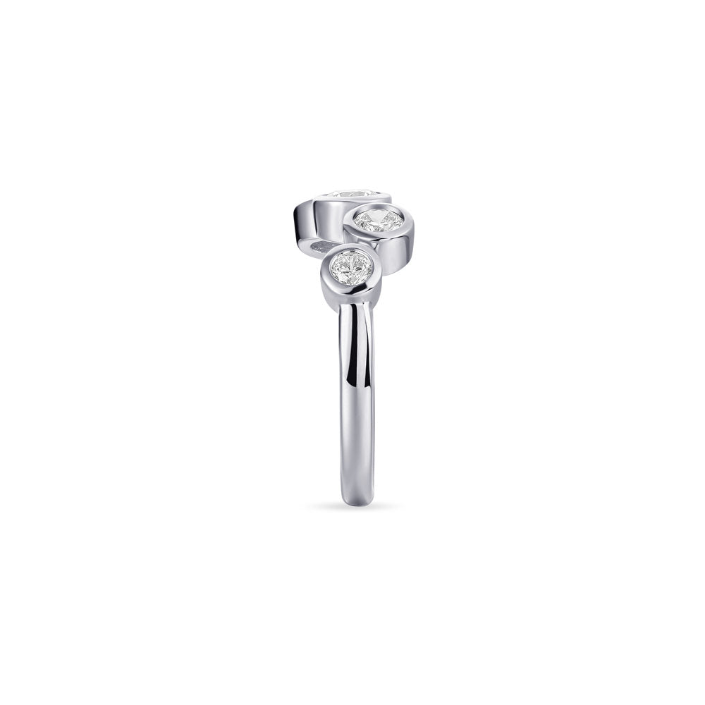 Gisser Ring Zilver Gerhodineerd Zirkonia Wit – R381 – foto 3