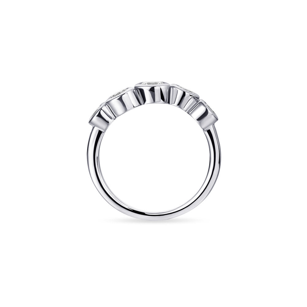 Gisser Ring Zilver Gerhodineerd Zirkonia Wit – R381 – foto 4