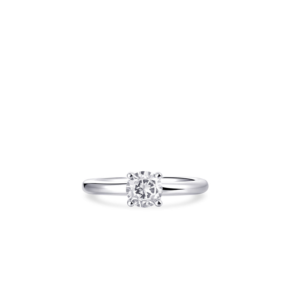 Gisser Ring Zilver Gerhodineerd Zirkonia Wit – R396 – foto 2