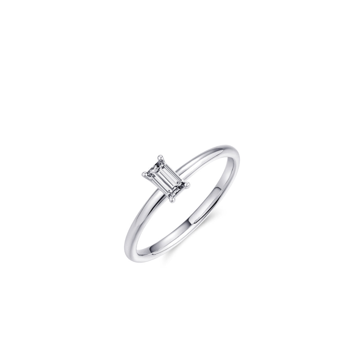 Gisser Ring Zilver Gerhodineerd Zirkonia Wit – R417