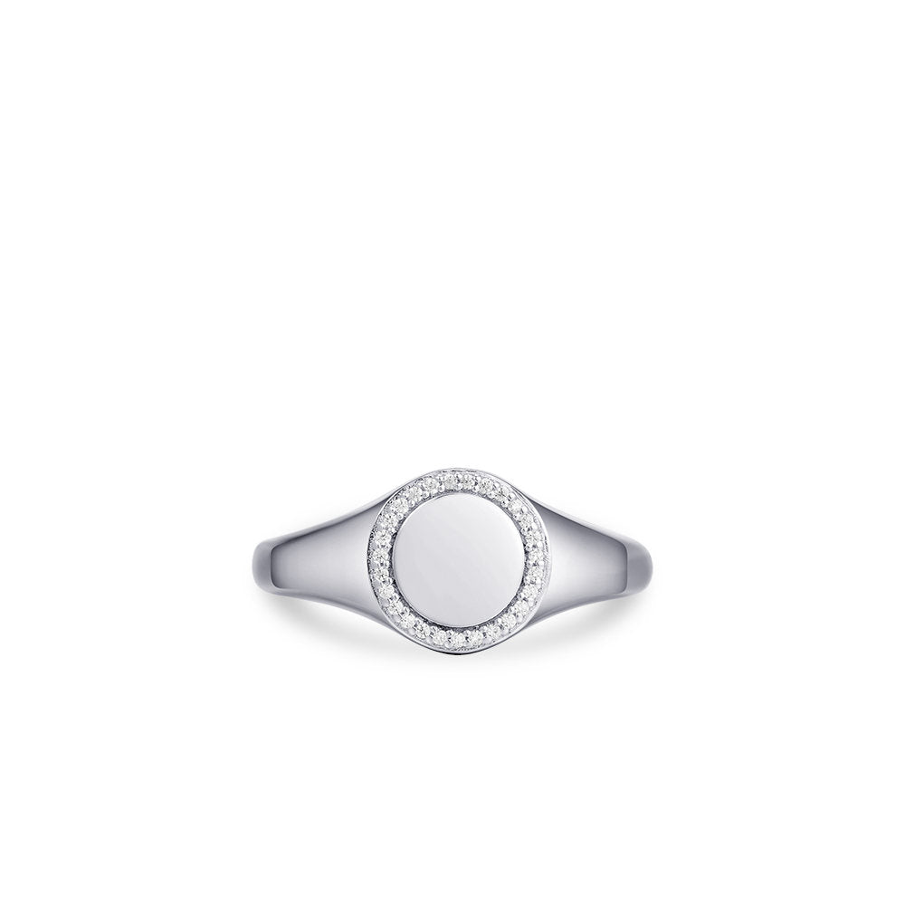 Gisser Ring Zilver Gerhodineerd Zirkonia Wit – R422 – foto 2