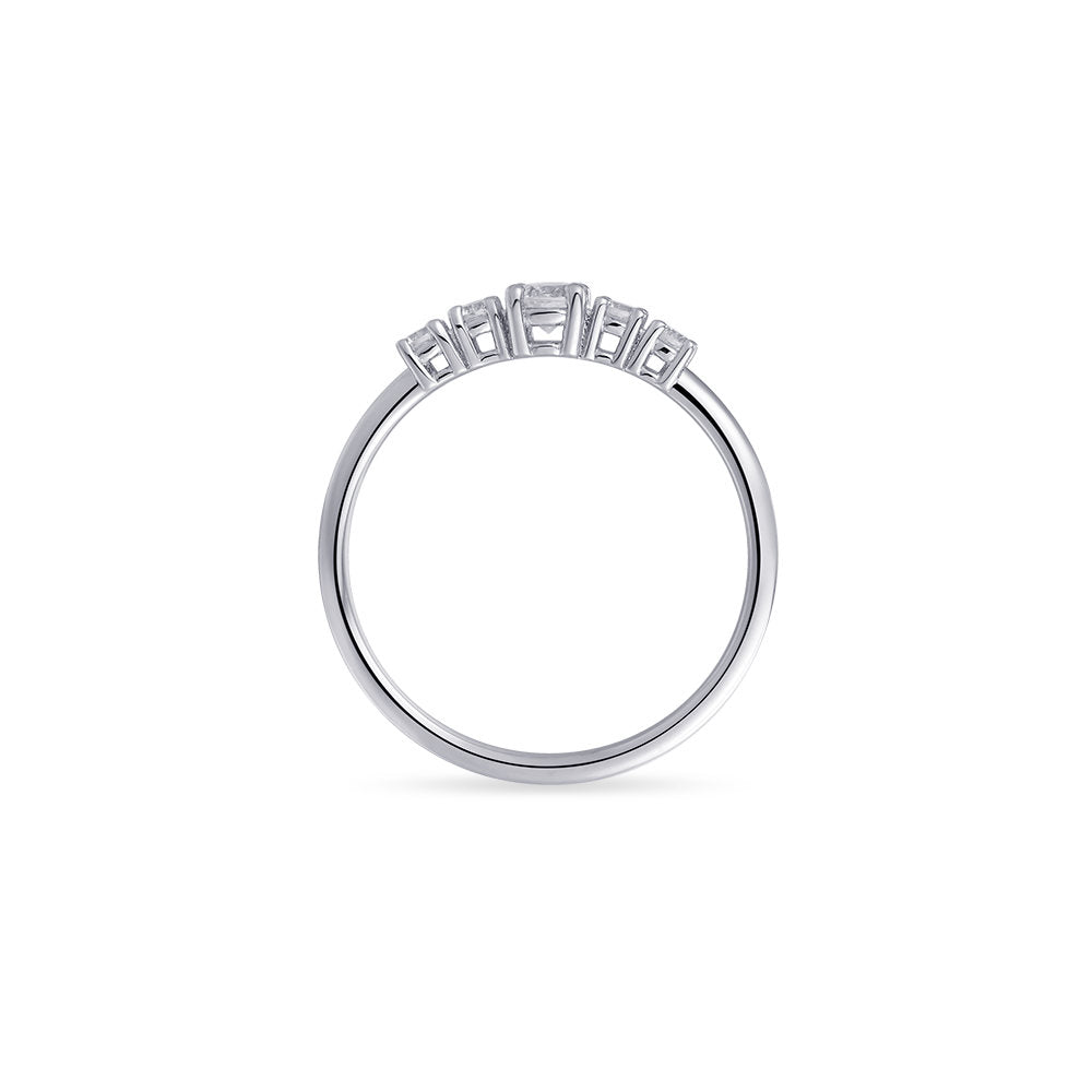 Gisser Ring Zilver Gerhodineerd Zirkonia Wit – R439 – foto 4
