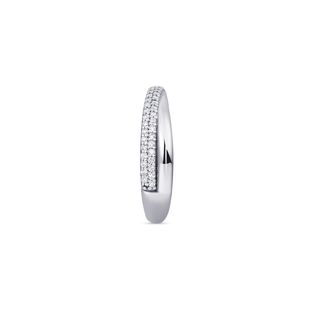 Gisser Ring Zilver Gerhodineerd Zirkonia Wit – R453 – foto 3