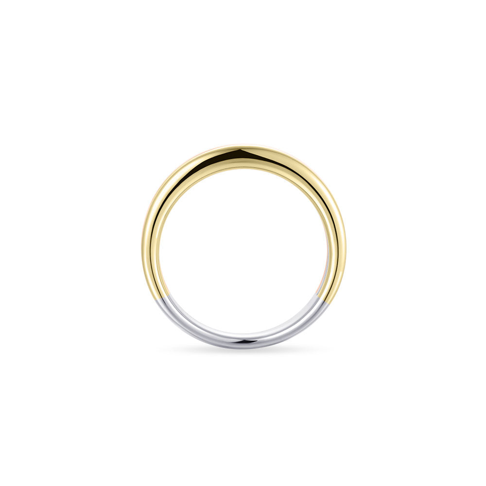 Gisser Ring Zilver Verguld Tricolor Zirkonia Wit – R457T – foto 4