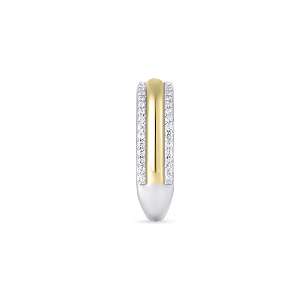Gisser Ring Zilver Geel Verguld Zirkonia Wit – R458Y – foto 3