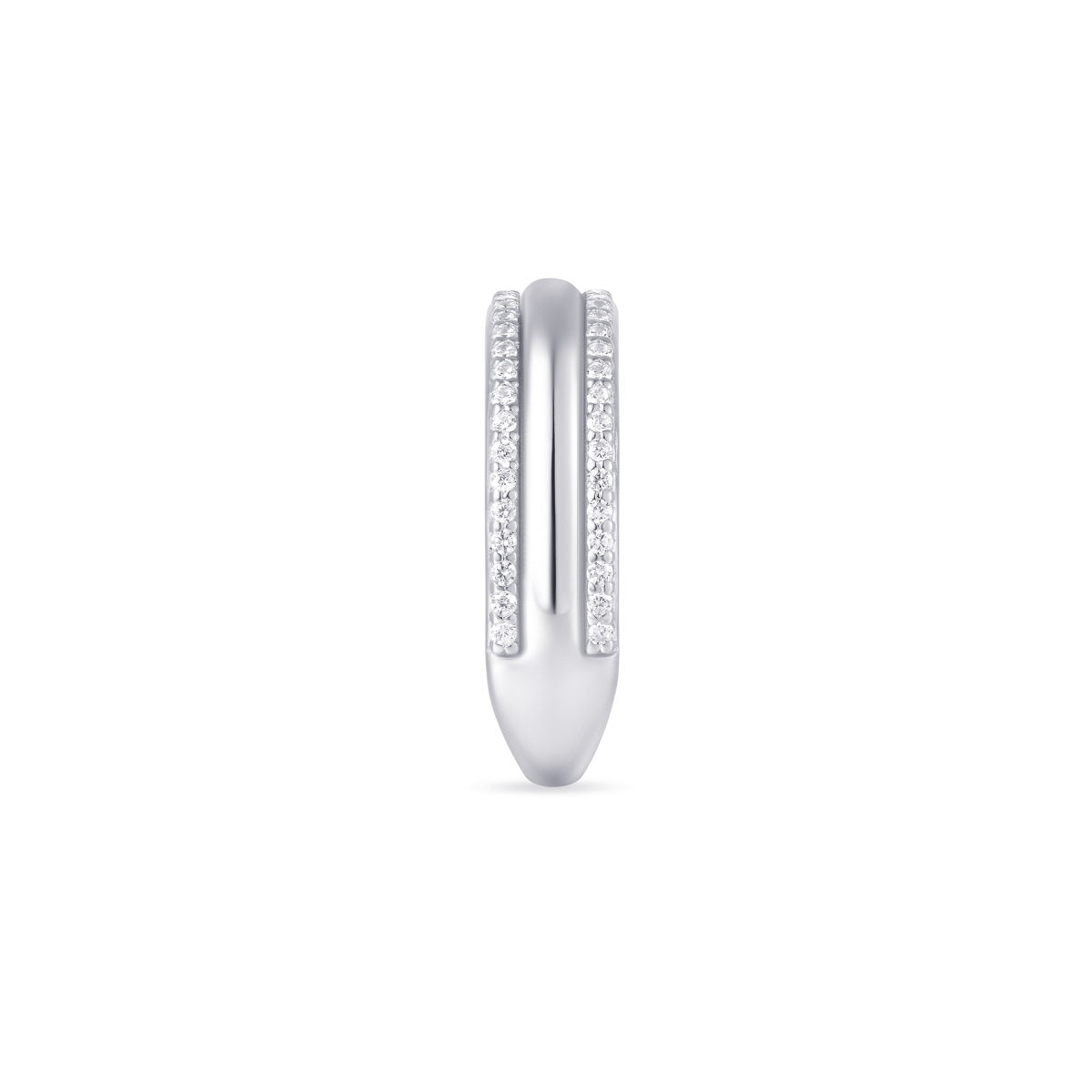 Gisser Ring Zilver Gerhodineerd Zirkonia Wit – R458 – foto 3