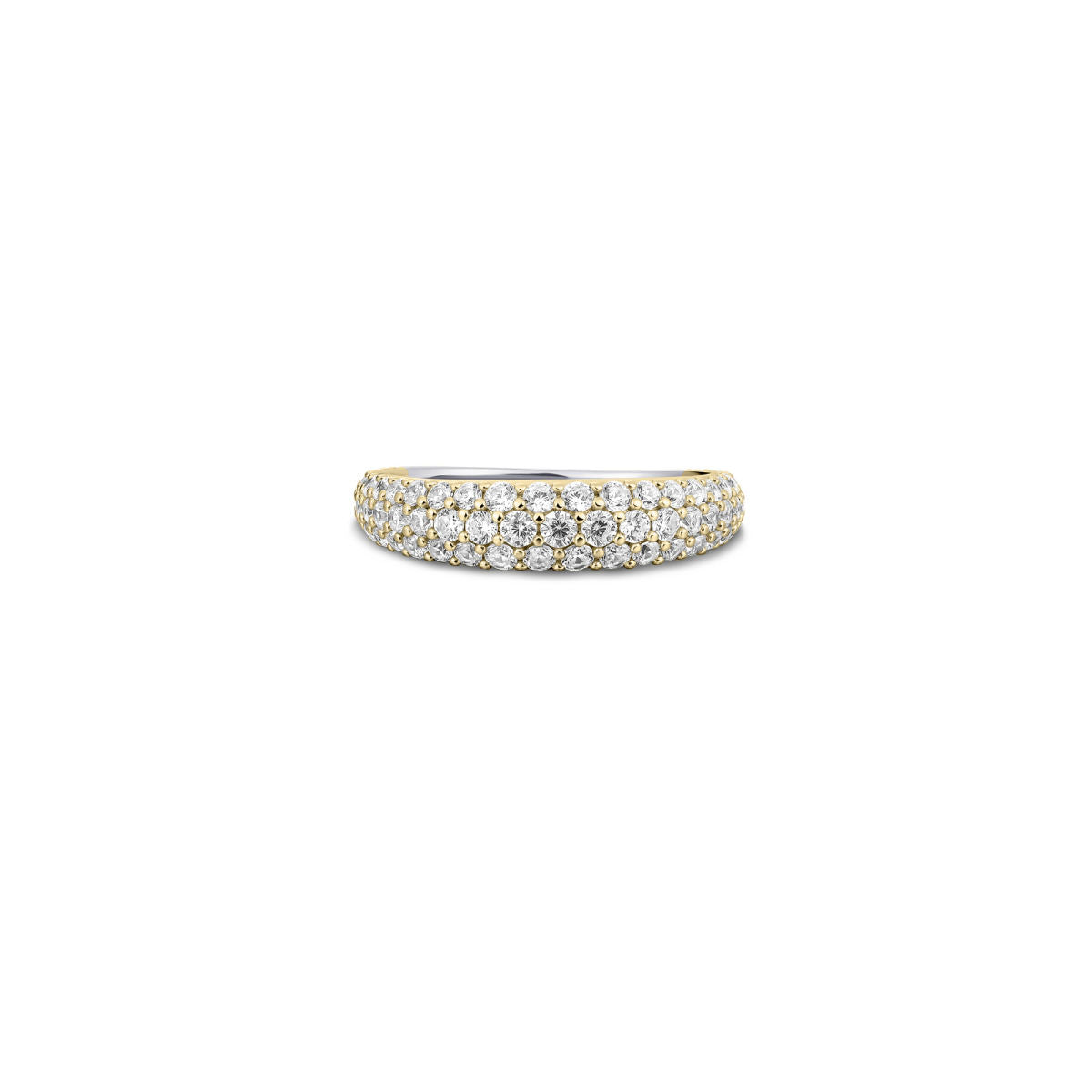 Gisser Ring Zilver Geel Verguld Zirkonia Wit – R488Y – foto 2