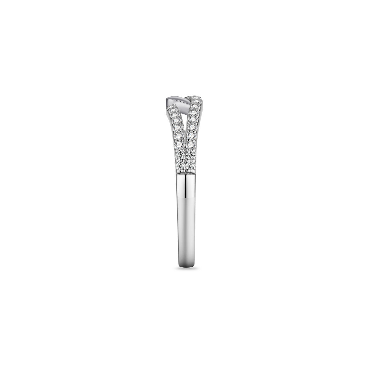 Gisser Ring Zilver Gerhodineerd Zirkonia Wit – R493 – foto 3