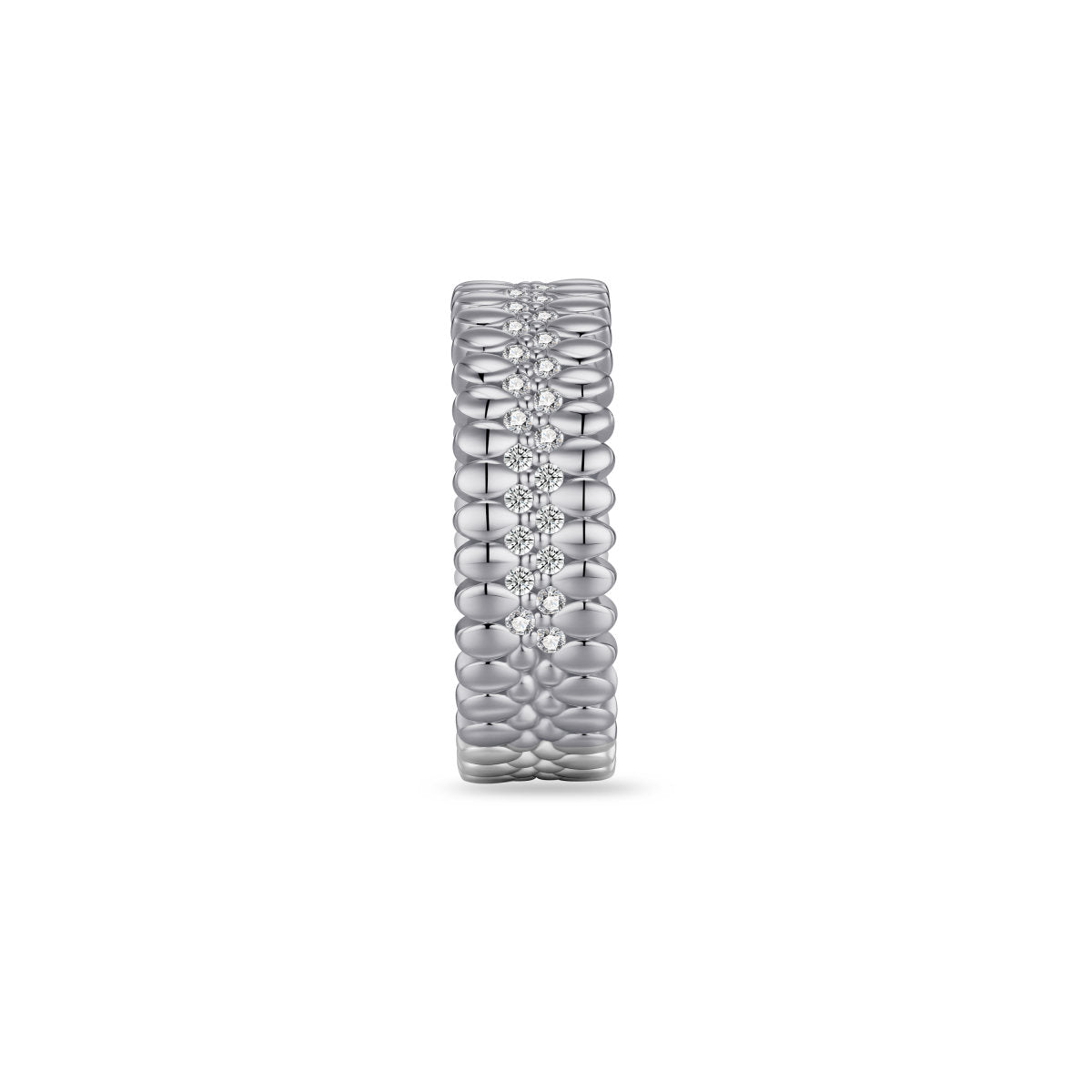 Gisser Ring Zilver Gerhodineerd Zirkonia Wit – R496 – foto 3