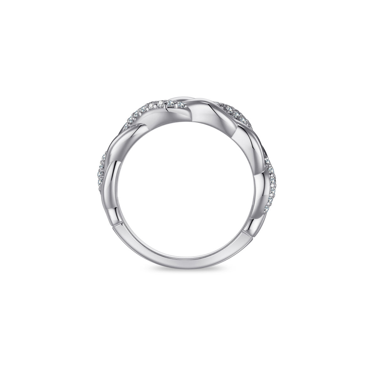 Gisser Ring Zilver Gerhodineerd Zirkonia Wit – R498 – foto 4