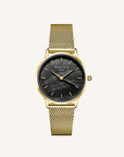 Rosefield horloge RBGMG-R07 Pearl Edit Mesh Black MOP Gold