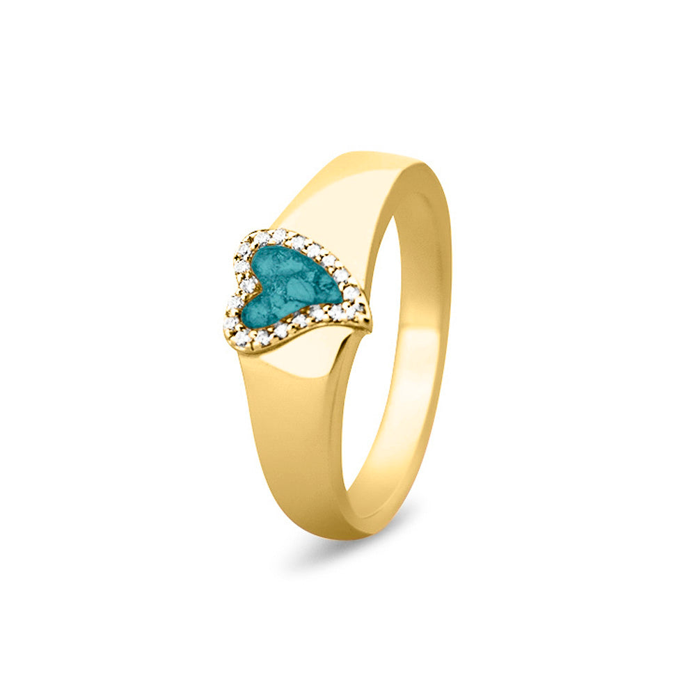 See You Gems Heart Ring zilver zwart - RG005-EU50