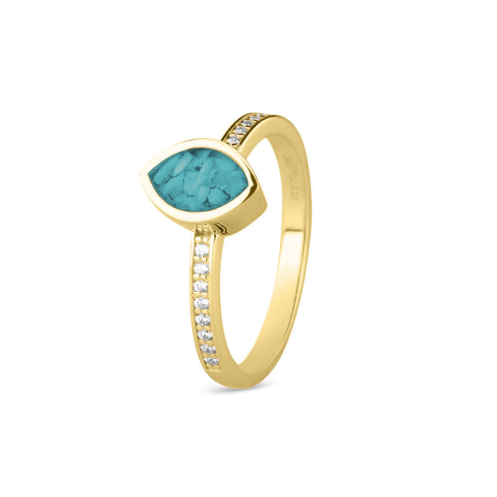 See You Marquise Ring zilver zwart - RG016-EU50