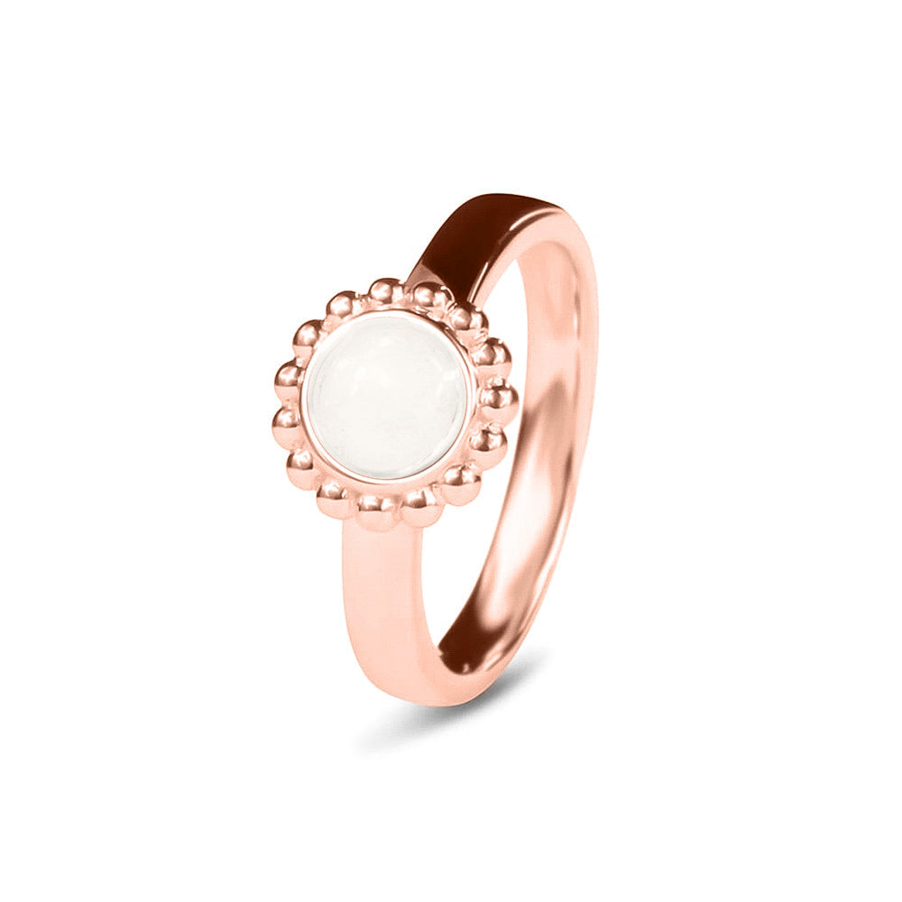 See You Bubble Ring Round zilver zwart - RG018-EU47