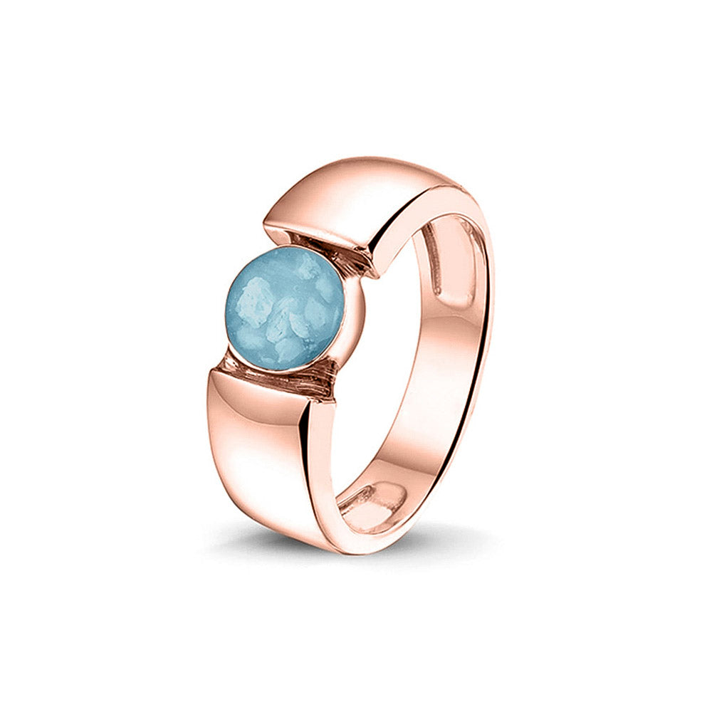 See You Plain Gem Ring 75 mm zilver zwart - RG023-EU47