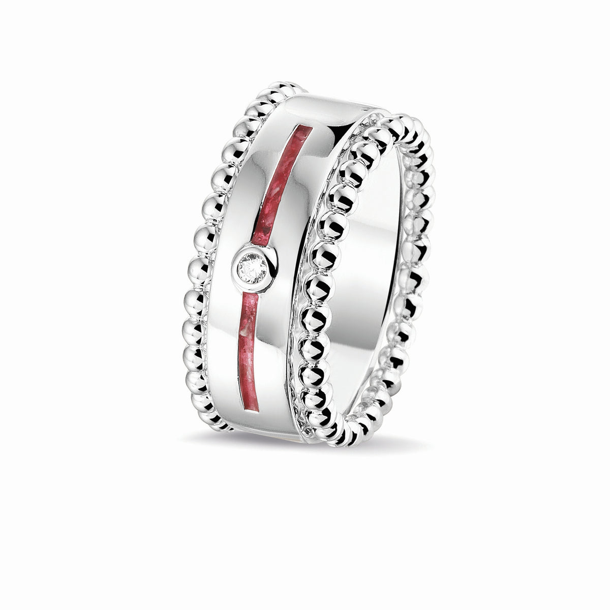 See You Stackable Bubble Ring zilver zwart - RG029-EU47