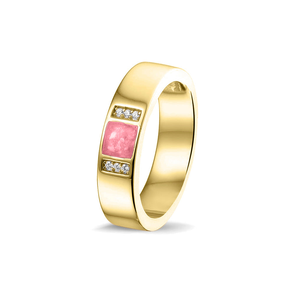 See You Polished Gem Ring zilver zwart - RG037-EU50