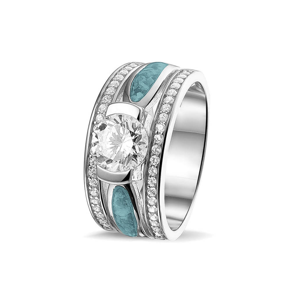See You Multiple gem ring with two compartments