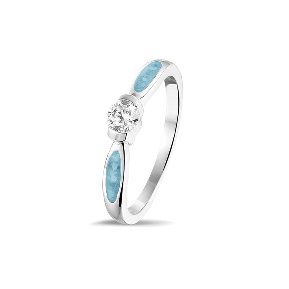 See You Asring solitair met twee compartimenten in zilver – RG-043 – afbeelding 1