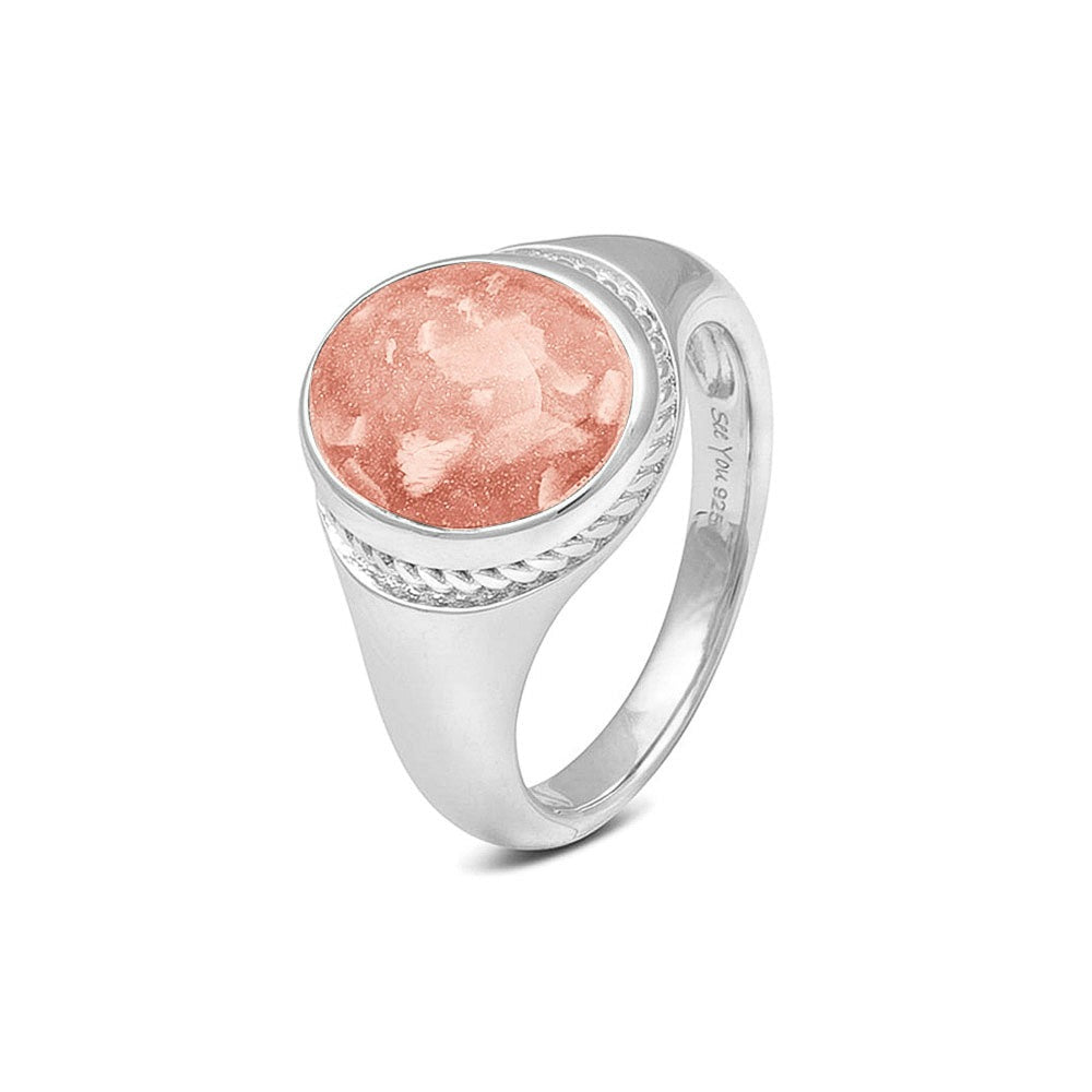 See You Zegelring met ovaal vlak en as, gedraaid goud – RG-050 – afbeelding 49
