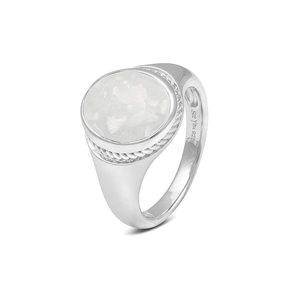 See You Zegelring met ovaal vlak en as, gedraaid goud – RG-050 – afbeelding 53