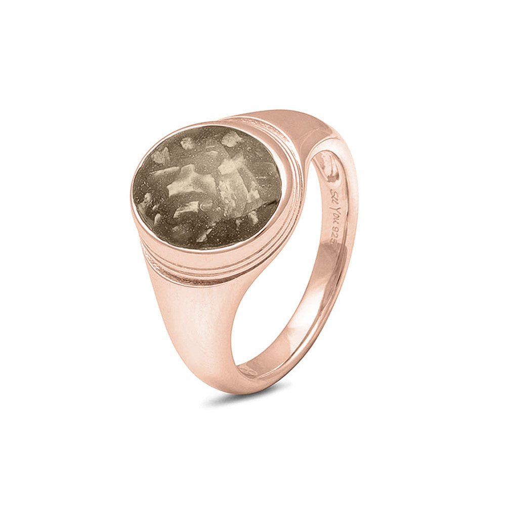 See You Zegelring met rand en as, ovaal in goud – RG-052 – afbeelding 47