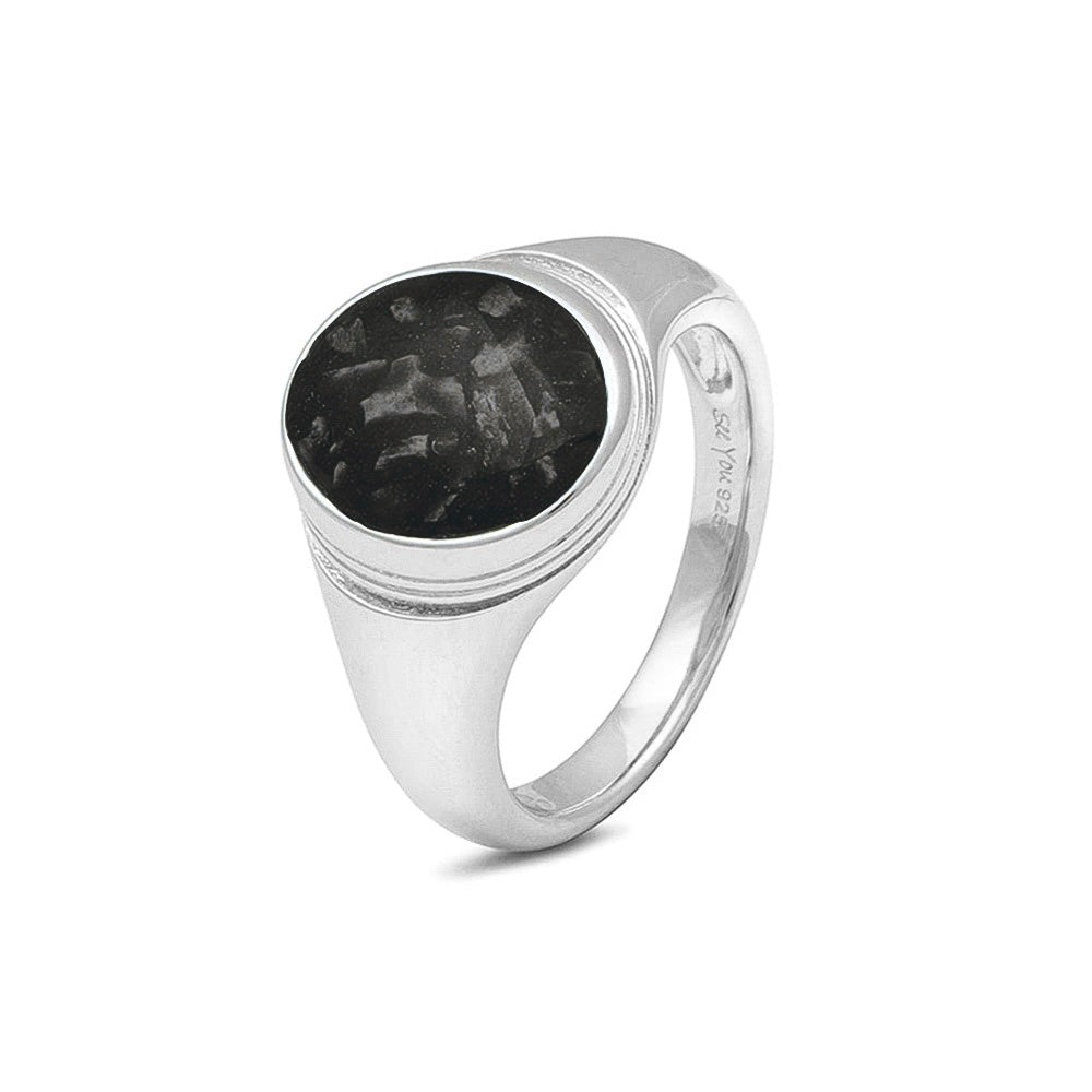 See You Zegelring met rand en as, ovaal in goud – RG-052 – afbeelding 52