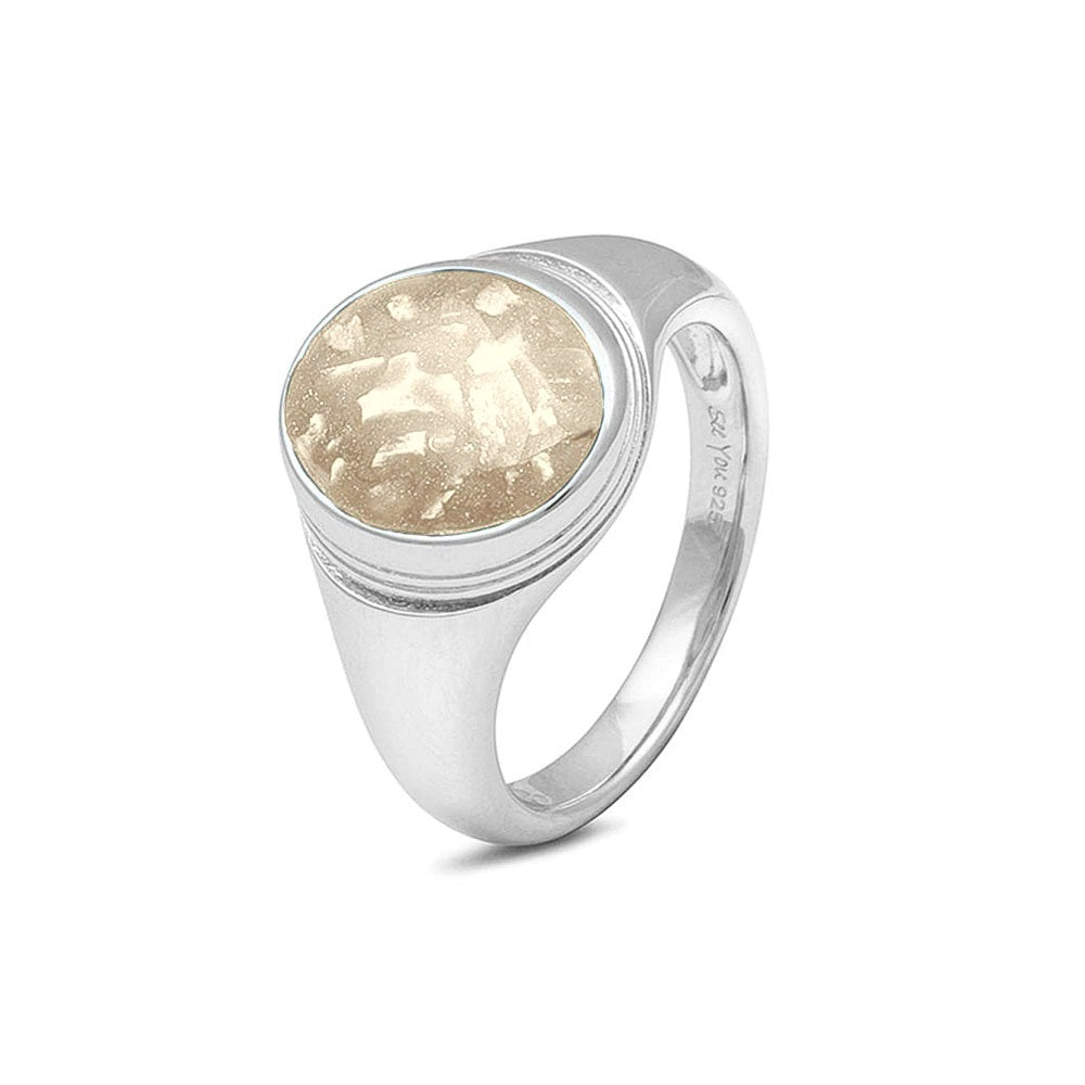 See You Zegelring met rand en as, ovaal in goud – RG-052 – afbeelding 48