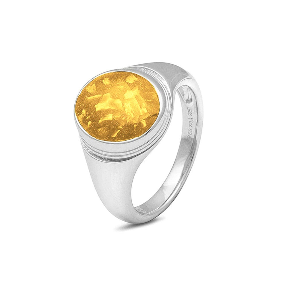 See You Zegelring met rand en as, ovaal in goud – RG-052 – afbeelding 56