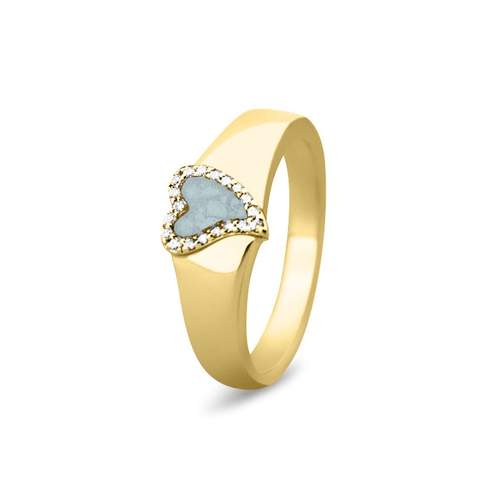See You Gouden hartring met stenen voor as – RG-005 – afbeelding 24