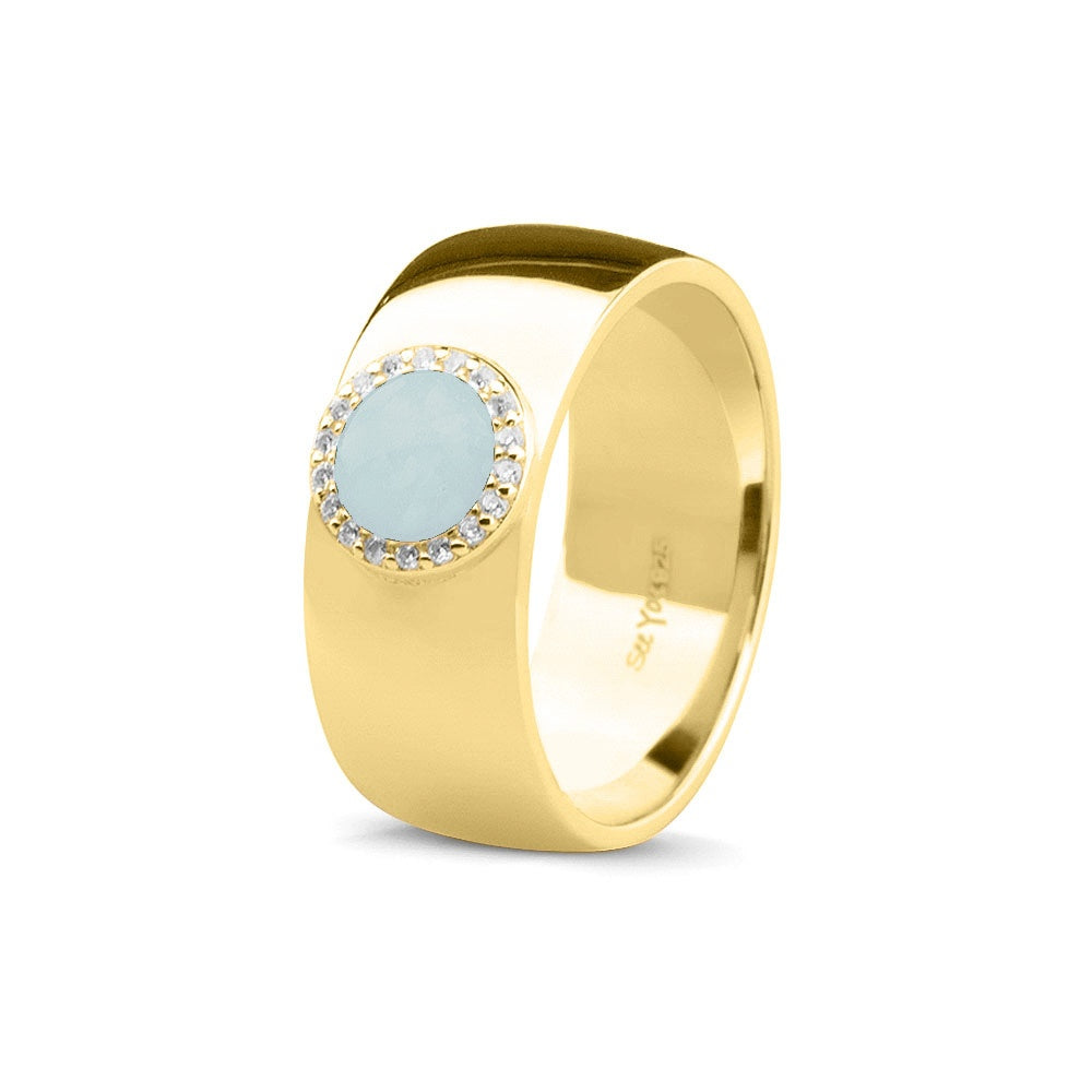 See You Gepolijste brede asring in goud – RG-008 – afbeelding 24