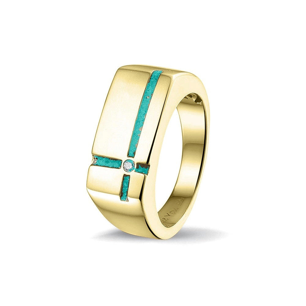 See You Gouden herenring met kruis en zirkonia – RG-039 – afbeelding 18