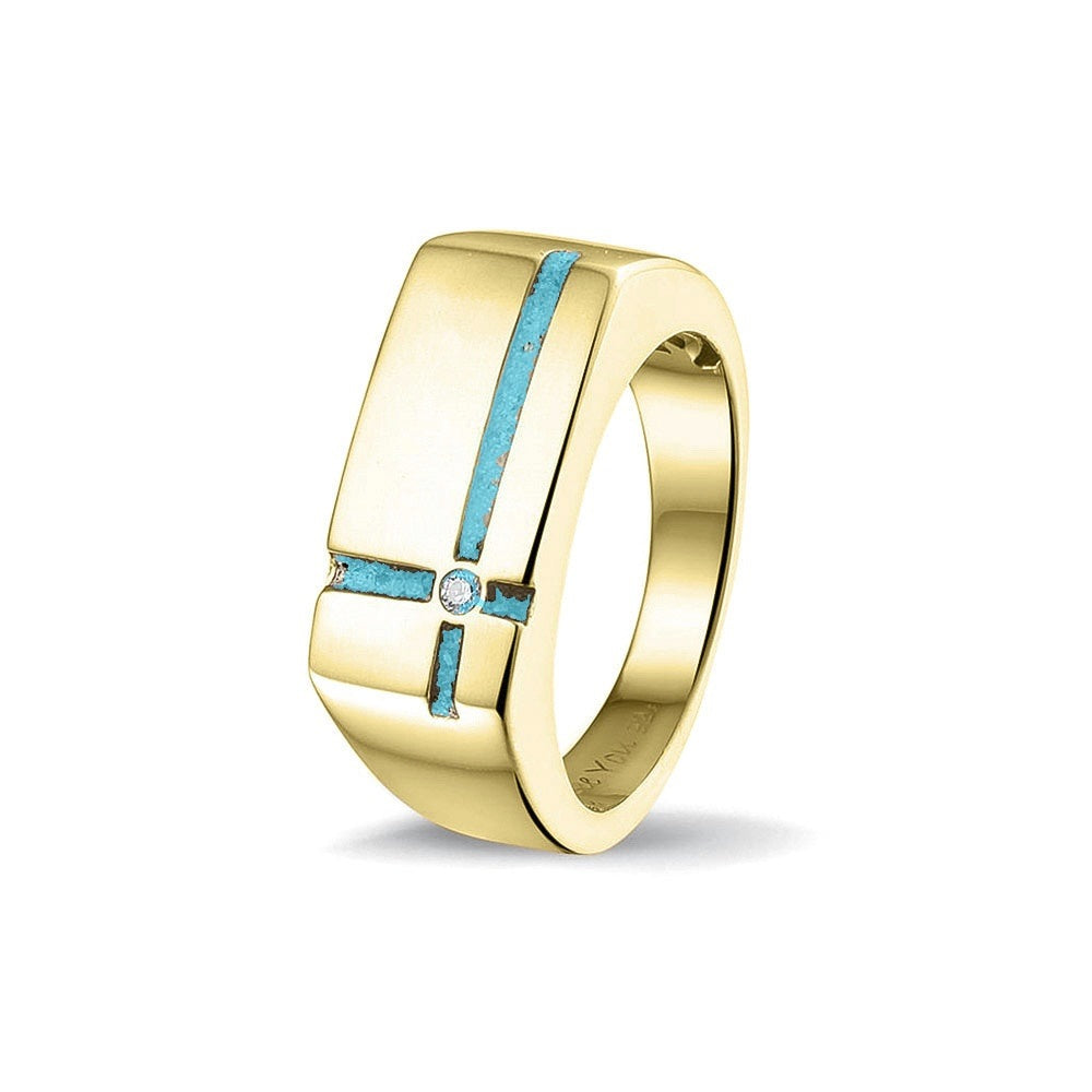 See You Gouden herenring met kruis en zirkonia – RG-039 – afbeelding 16